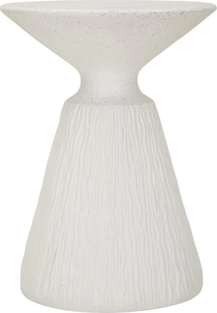 Petite table d'appoint blanche Cone 40 cm pour optimiser l'espace