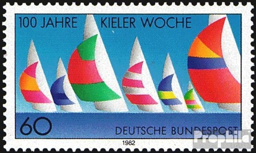Briefmarken BRD (BR.Deutschland) 1982 Mi 1132 (kompl.Ausgabe) postfrisch 100 Jahre Kieler Woche