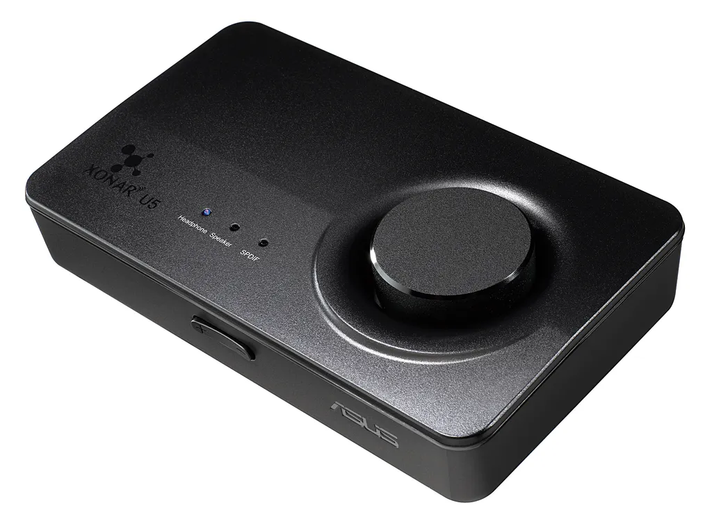ASUS Xonar U5 Soundsystem avec Ampli Casque et Audio HD 192kHz 24-bit USB
