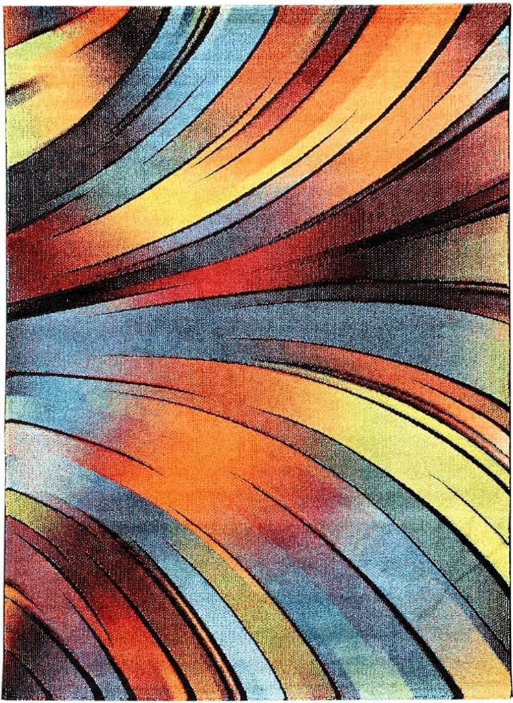 STEYRE gewebter Schlafzimmerteppich mit geometrischem Muster