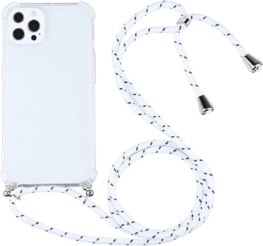 König Design Hülle kompatibel mit Apple iPhone 13 Pro Kunststoff Handykette Cover - Case Handyhülle Weiß