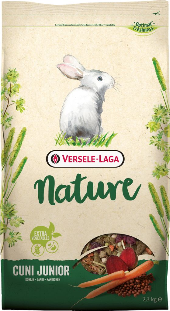 Versele Laga Cuni Junior - Hochfaser-Mischung Für Junge Kaninchen Bis 8 Monate, 2,3 Kg