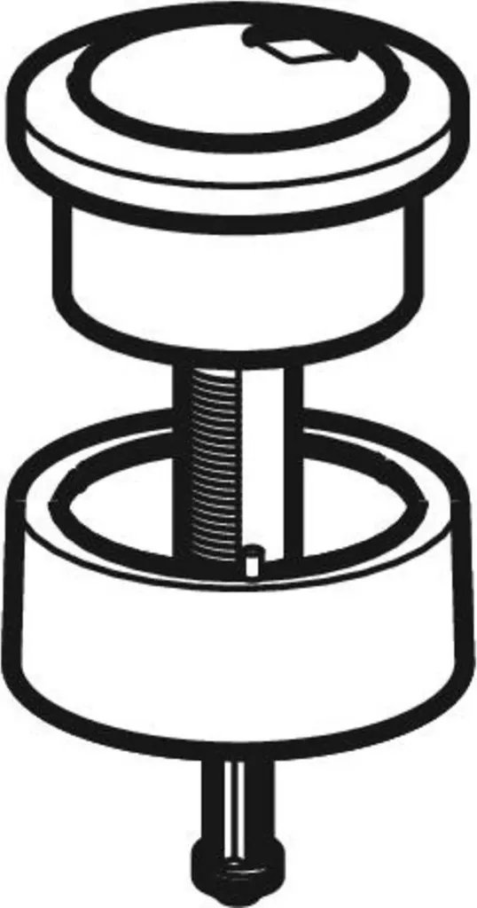 Bouton Geberit de remplacement pour chasse d'eau double touche chromée - 2