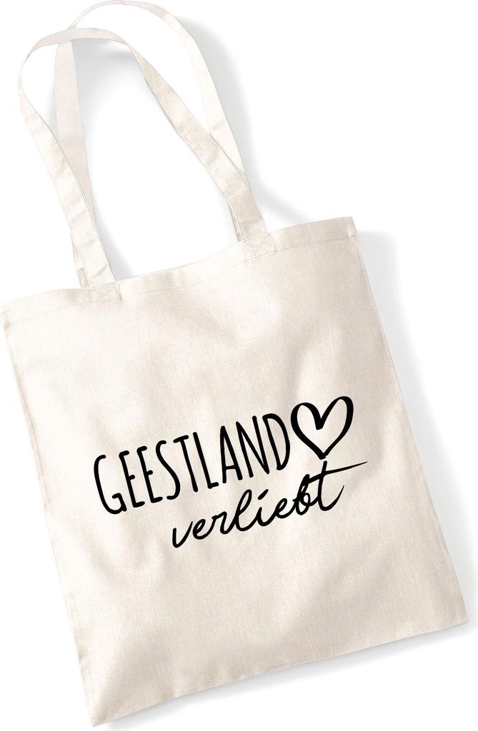 Huuraa Jutebeutel Geestland verliebt 10 Liter Natural Baumwolle Tasche Geschenkidee