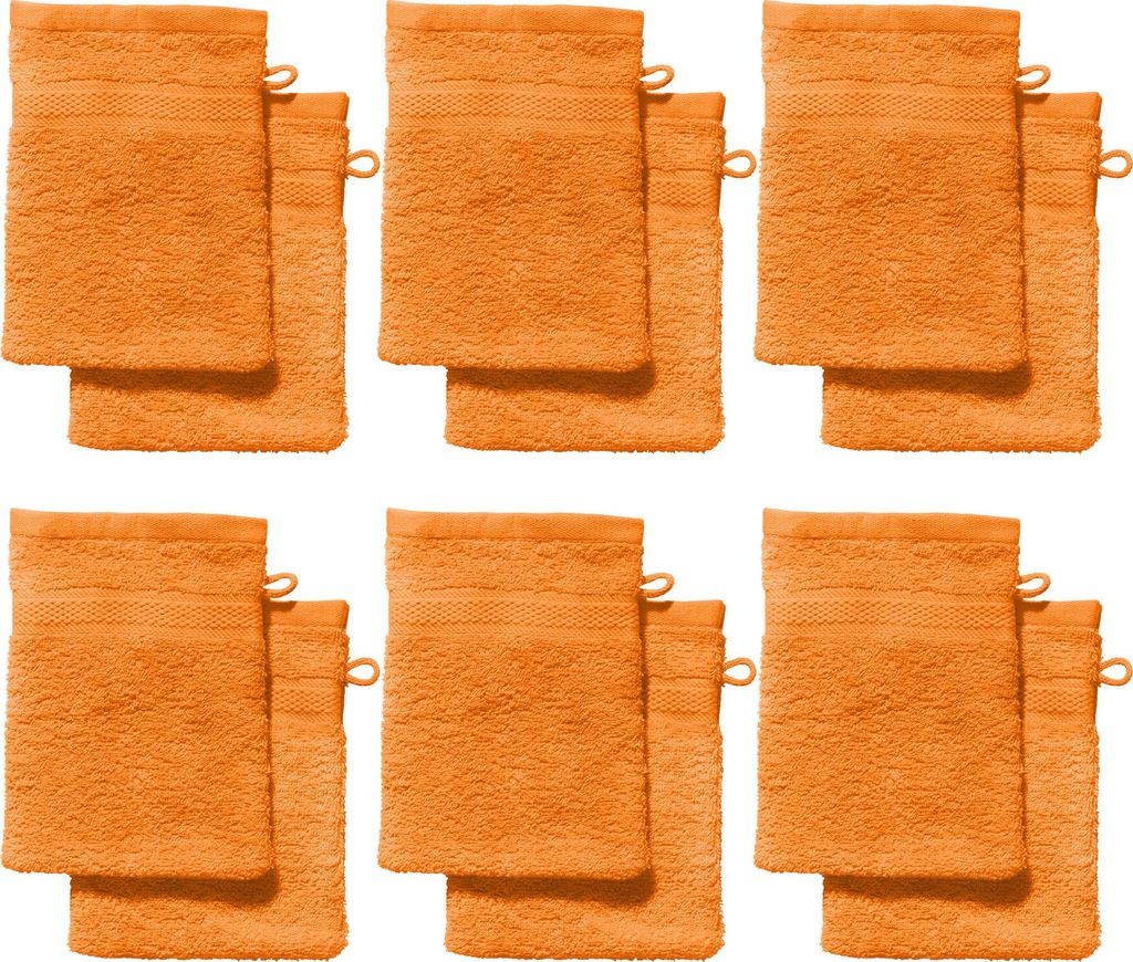 REDBEST Waschhandschuh Chicago" 12er-Pack orange 15x21 cm"
