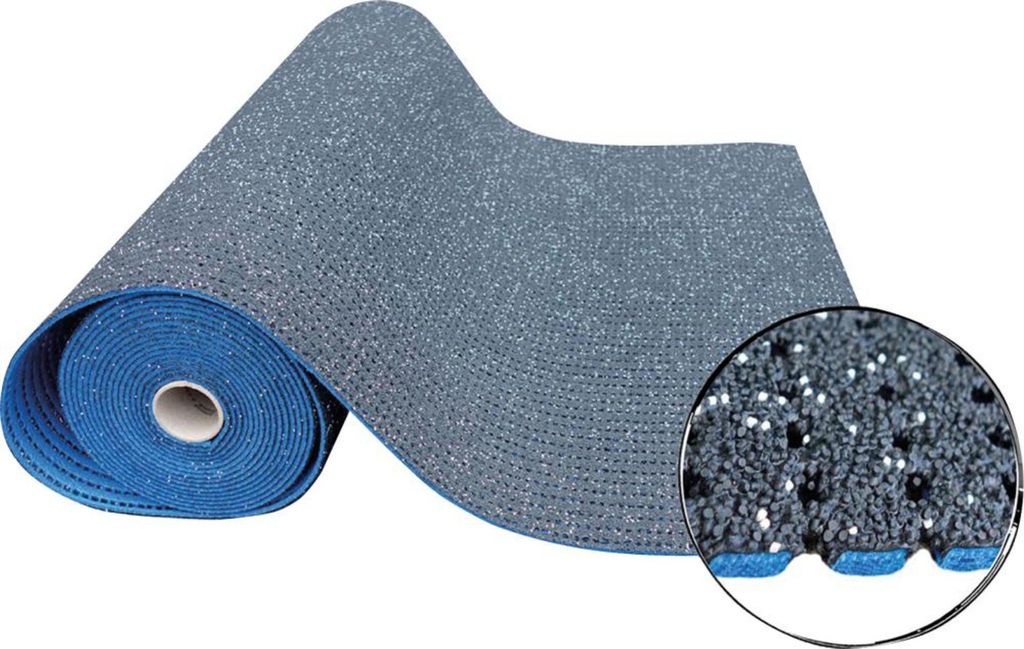 Sicherheits-Bodenbelagsmatte BLACK-CAT Permagrip -BCG- B.1,2m L.2,5m D.8mm blau