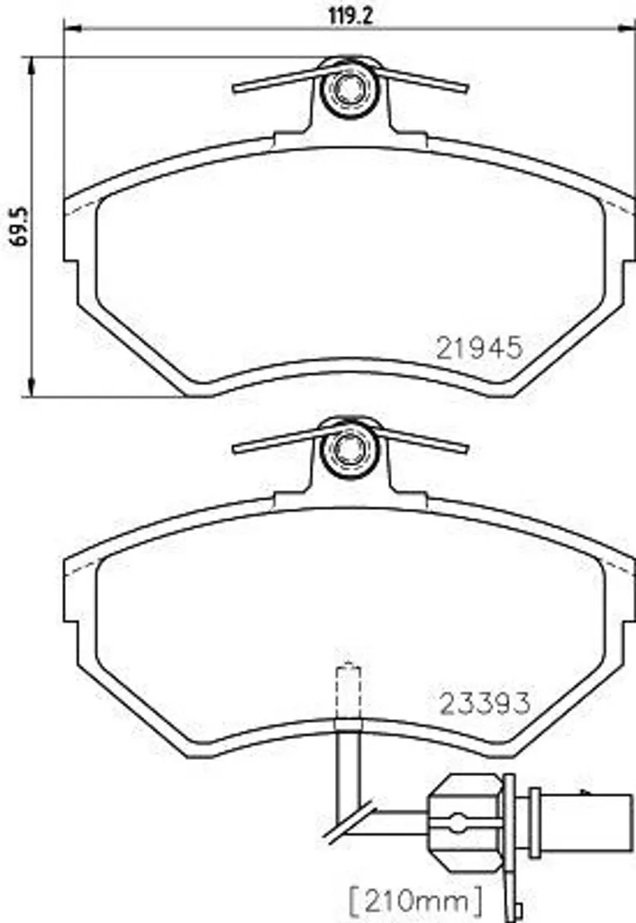 Plaquettes de frein de remplacement pour Audi A4 B6 et VW Passat 1.9 TDI