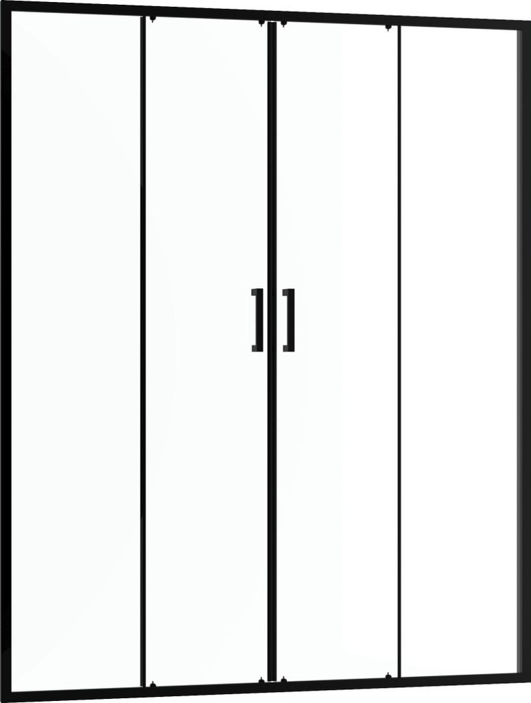 Porte de douche Double Coulissant 160x200 cm - Verre Image du produit 