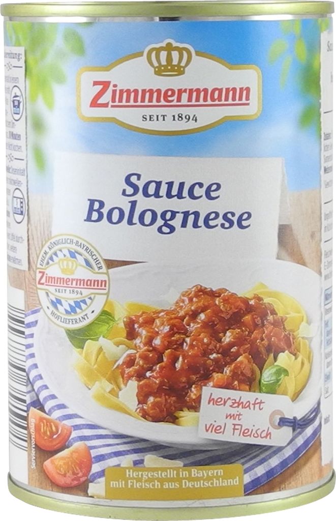 Sauce Bolognese von Zimmermann (400 ml) Produktbild 