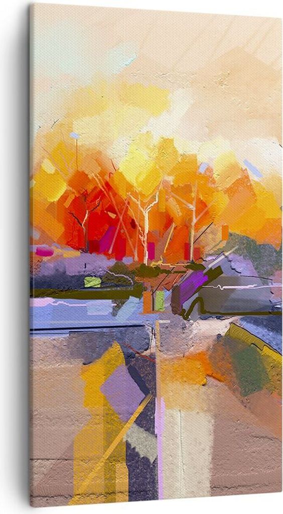 Bild auf Leinwand - Leinwandbild - Abstraktion modern - 45x80cm - Wand Bild - Wanddeko - Wandbilder - Leinwanddruck - Bilder - Kunstdruck - Wanddek...