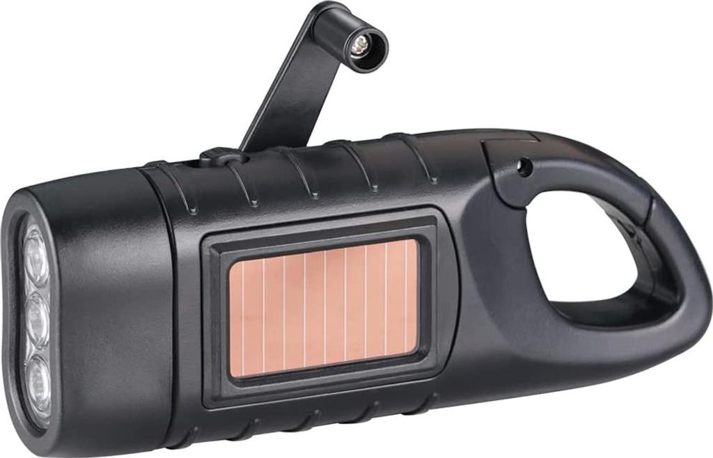 Handkurbel Wiederaufladbare Taschenlampe Kurbel Notfall Solar Lampe LED Taschenlampe Dynamo Taschenlampe Tragbar Camping Lampen Notlicht im Freien ...