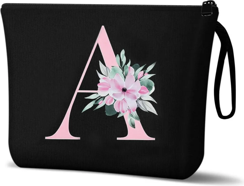 Borsa cosmetica da donna in tela organizzatore di trucco grande modello arcobaleno