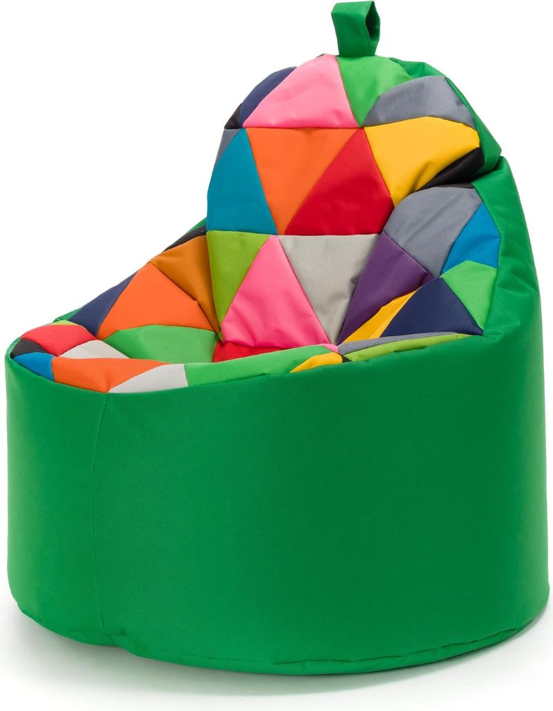 Ecopuf - Sitzsack Bean Bag Indoor & Outdoor XL 70x75cm Yoko Mix/Flasche Grün