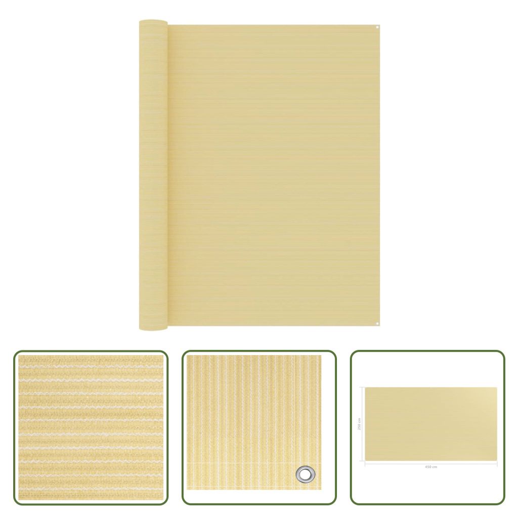 The Living Store Zeltteppich 250x450 cm Beige Produktbild 