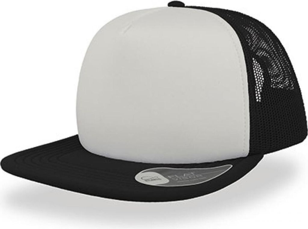Atlantis SN90 | 5-Panel-Design Snap 90S Cap - PVC-Verschluss - Farbe: White/Black - Größe: One Size