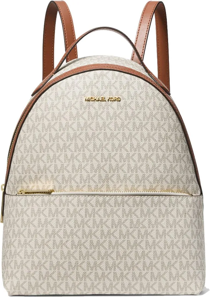 Petit Sac à Dos Michael Kors Sheila Vanille avec Finitions Logo Imprimé