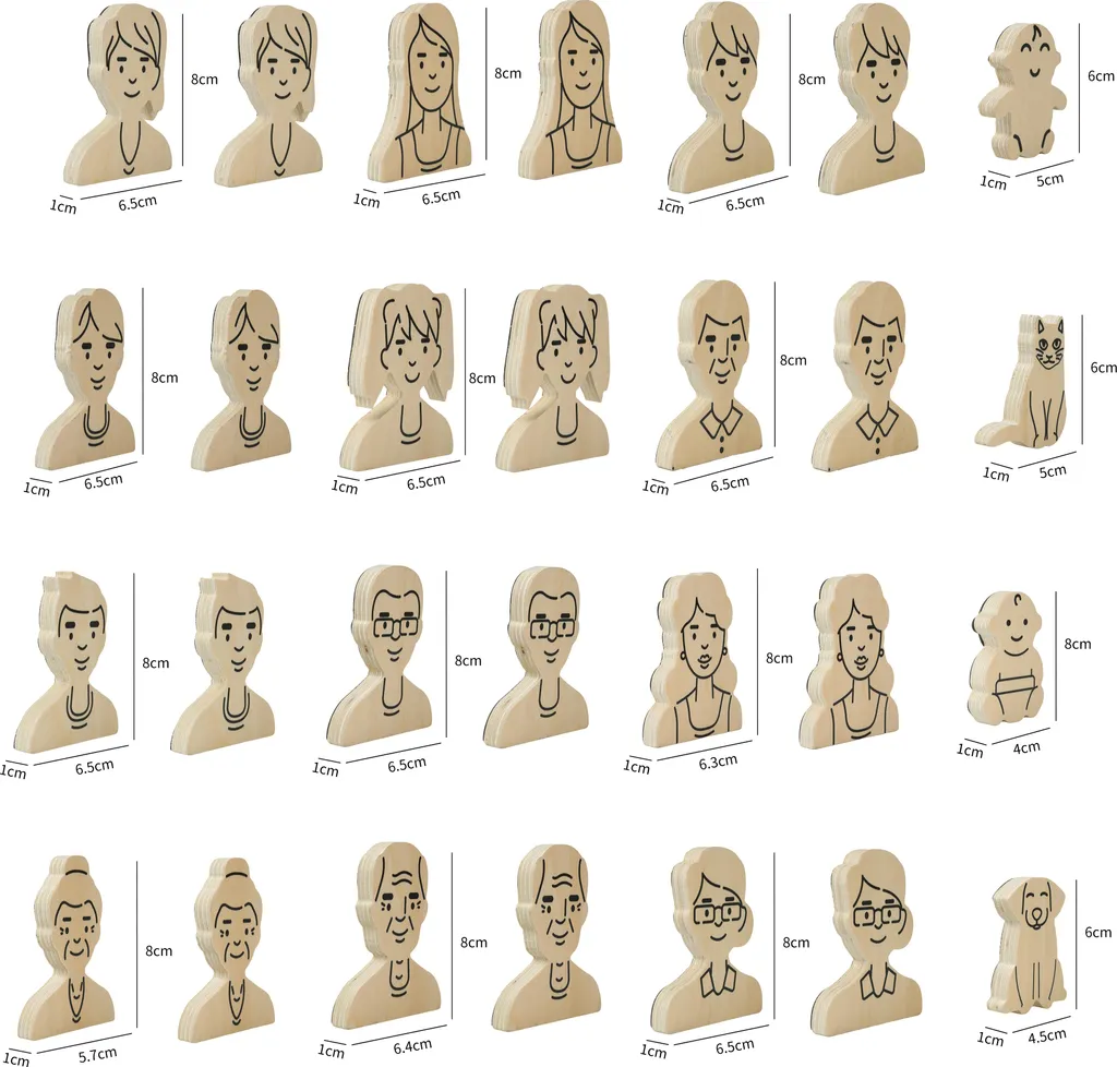 Set de Génogramme à 28 Figures Magnétiques - Visualisation des Relations - 5