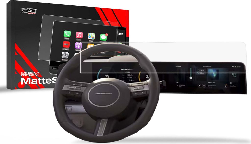 Matte Autodisplayfolie für Hyundai Kona (2023-2025), Grizz Protector