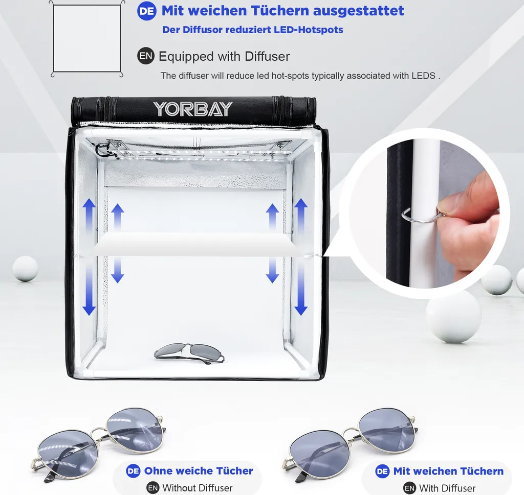 Yorbay Photo Box: Il Set Studio LED Definitivo per Macro e Oggettistica - 5