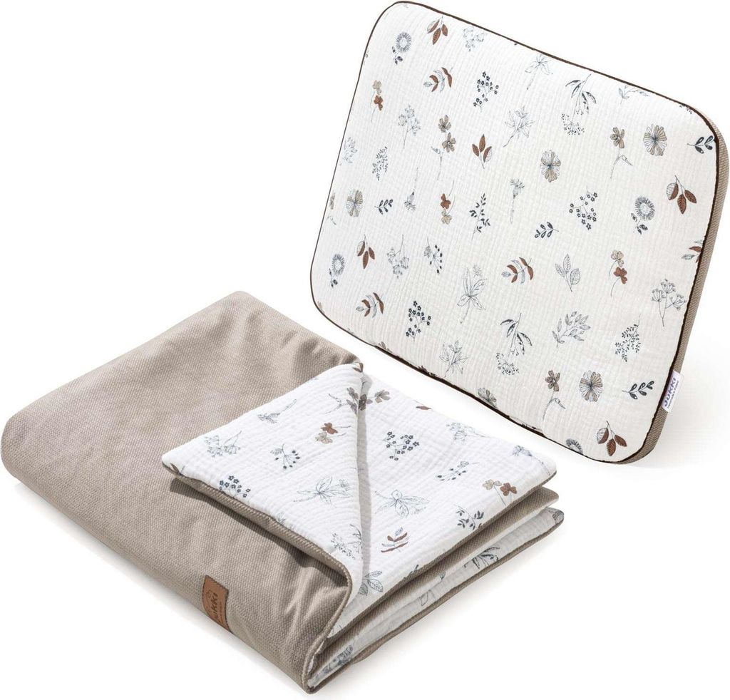 Musselin Kinderwagen Set – Simply Nature & Latte Velvet Produktbild 