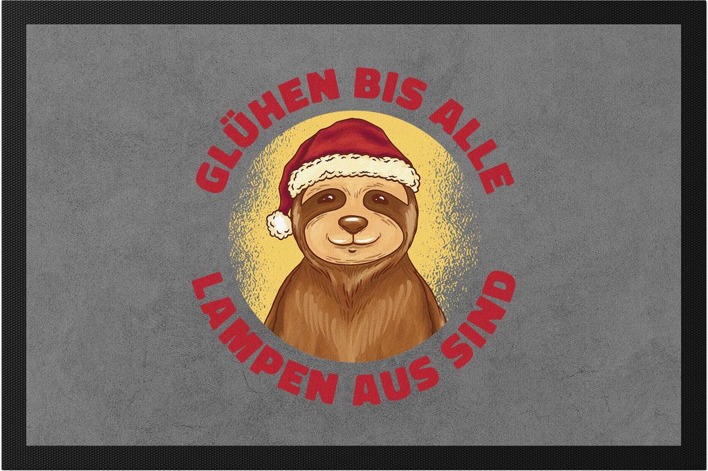 Glühen Bis Alle Lampen Aus Sind Fußmatte Weihnachten Bär Produktbild 