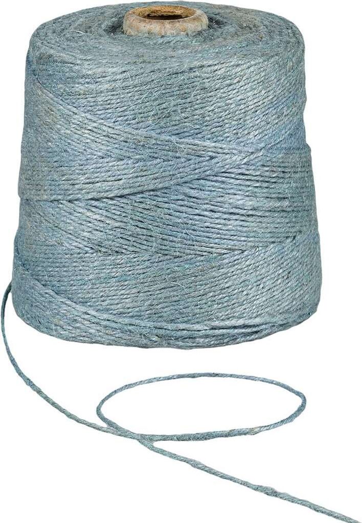 Fil de jute bleu clair, 500 m, 2 mm, 1 kg, fil de jute pour Image du produit 