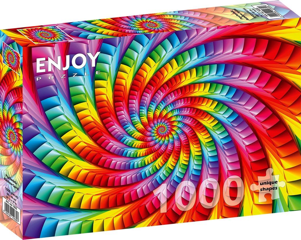 ENJOY Puzzle Regenbogen Psychedelische Spirale 1000 Teile