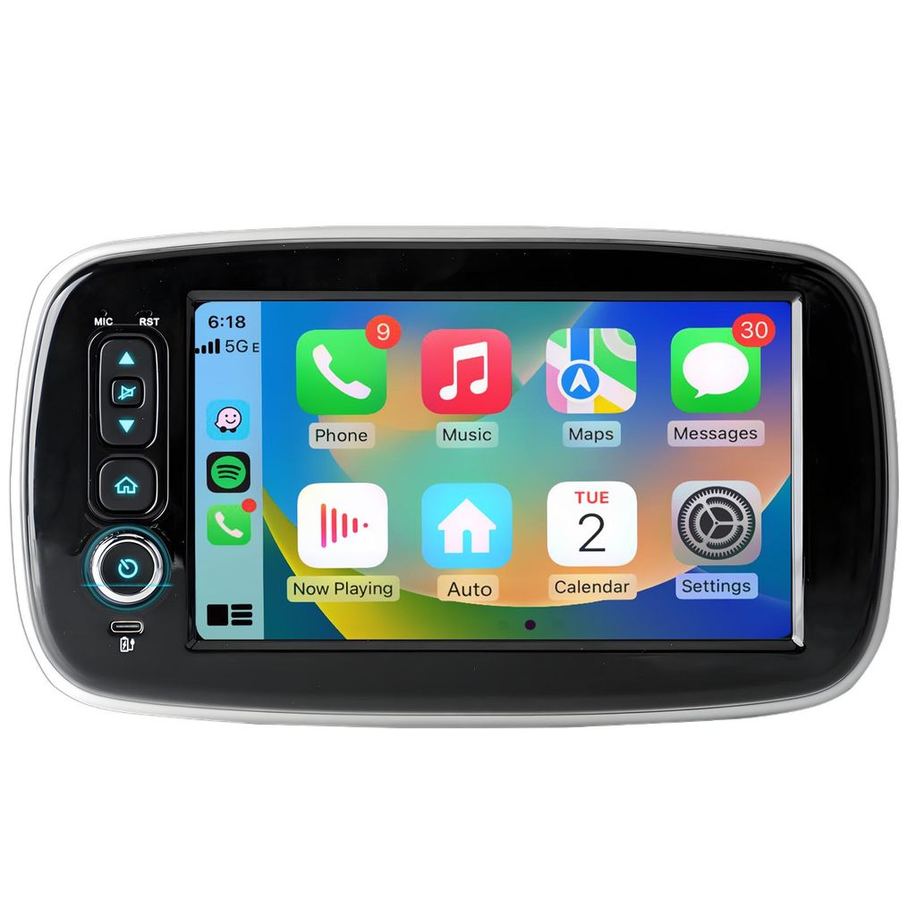 8''Android13 Autoradio 2+64G Carplay Für Mercedes Benz Smart fortwo 453 2016 android auto GPS RDS SWC BT WIFI DAB+ NAVI USB
