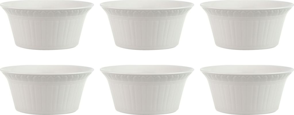 Villeroy & Boch CELLINI Dessertschalen D. 12,5cm 6er Set weiß Porzellan