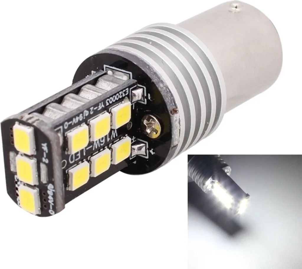 2x Lampadine LED 1157 3W 300LM 2835 Bianco - Kit Retromarcia Auto 12V