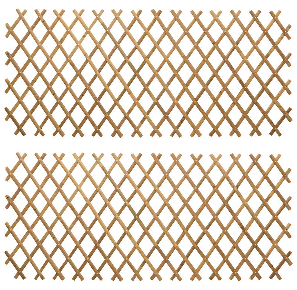 vidaXL Erweiterbares Spalierzaun 2 pcs Hellbraun 100 x 105 cm Bambus