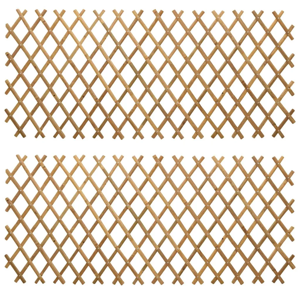 vidaXL Clôture à Lattes Extensible 2 pcs Bambou Marron Clair 100x105cm