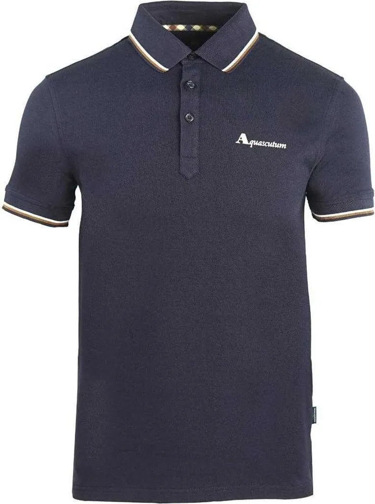 Polo Marine Aquascutum SY166 Idéal pour Look Casual Chic et Tenue de Travail