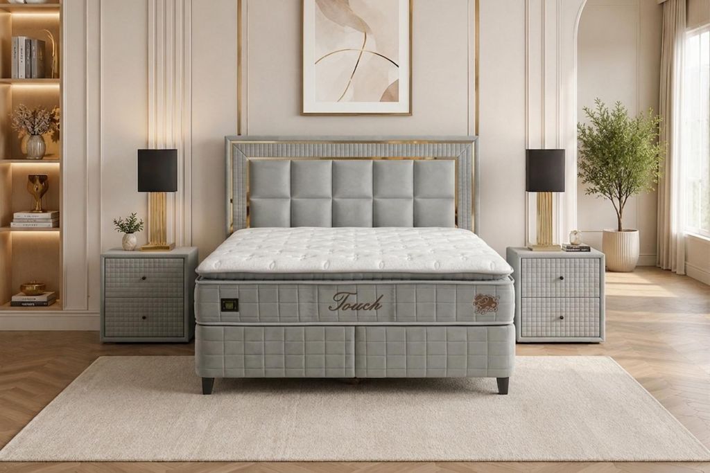 Boxspringbed 140x200 met matras, bed met opbergruimte, Productafbeelding 