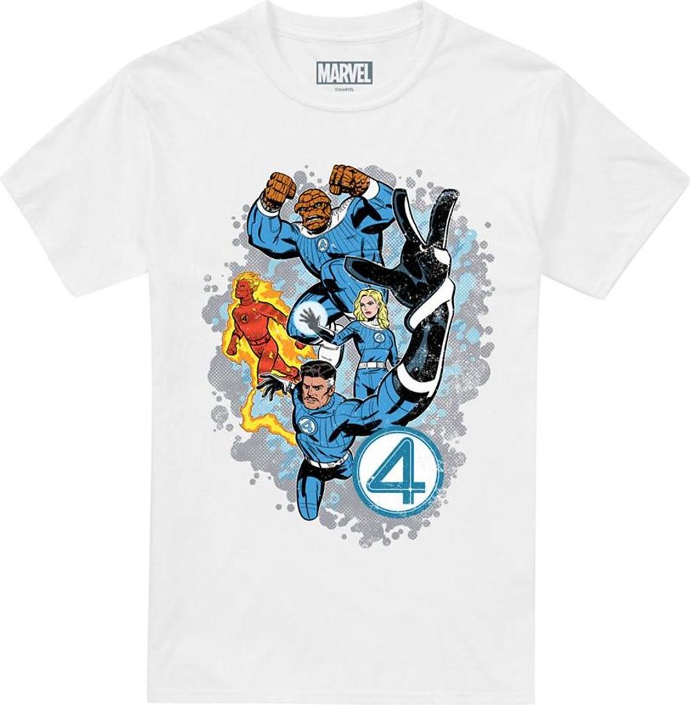 Fantastic Four - "The First Family Together" T-Shirt für Herren/Damen Uni TV21414 (S) (Weiß)