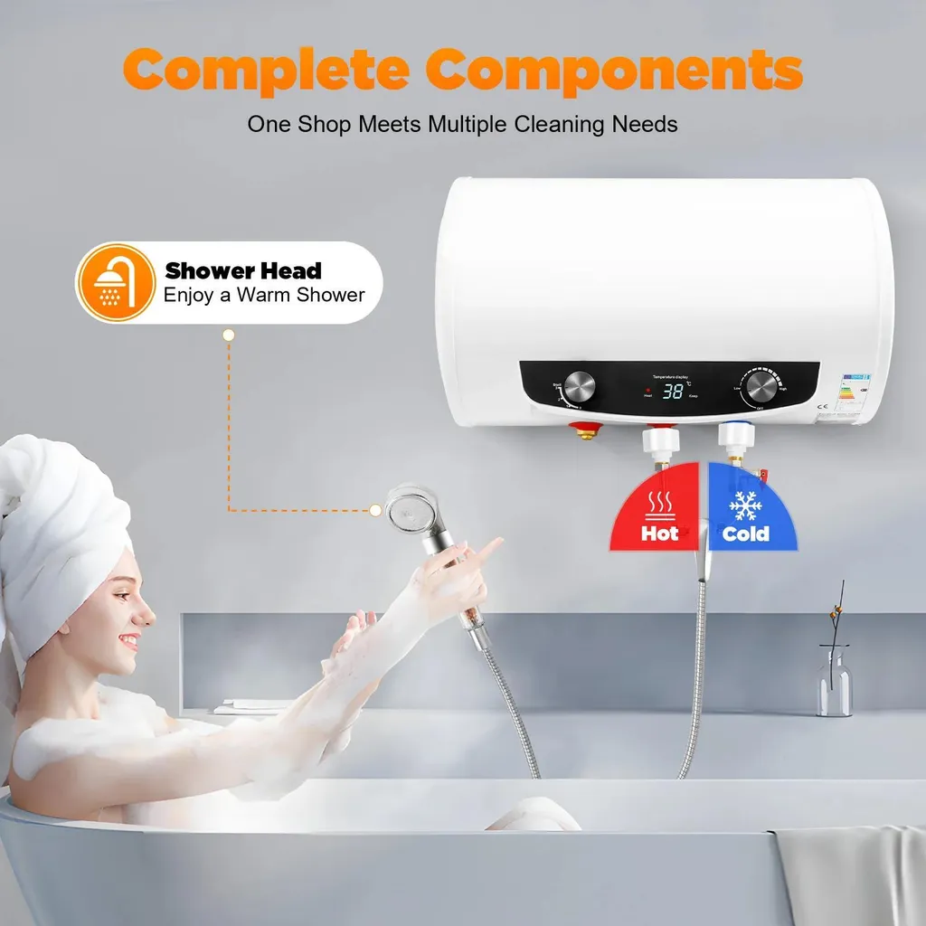 Chauffe-eau 2000W sécurisé avec réservoir 35L et protection fuite