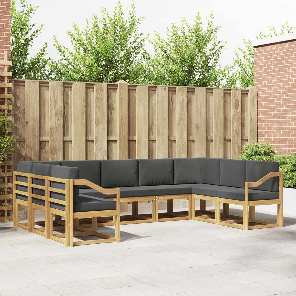Möbel Outdoor-Sofagarnitur mit Kissen 9 pcs Weiß und AnthrazitGartensofas - Gartensofas c3286