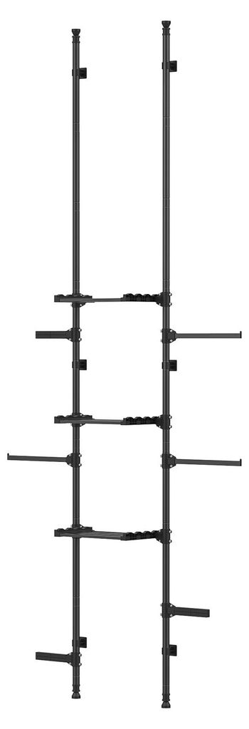 4-stufiges Ablageregal für die Wand über der Toilette, höhenverstellbar, robustes und platzsparendes Regal für Wäsche und Badezimmer, ideal f...