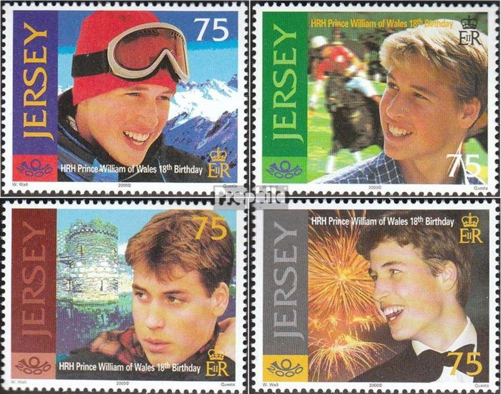 Briefmarken GB - Jersey 2000 Mi 945-948 (kompl.Ausg.) gestempelt William