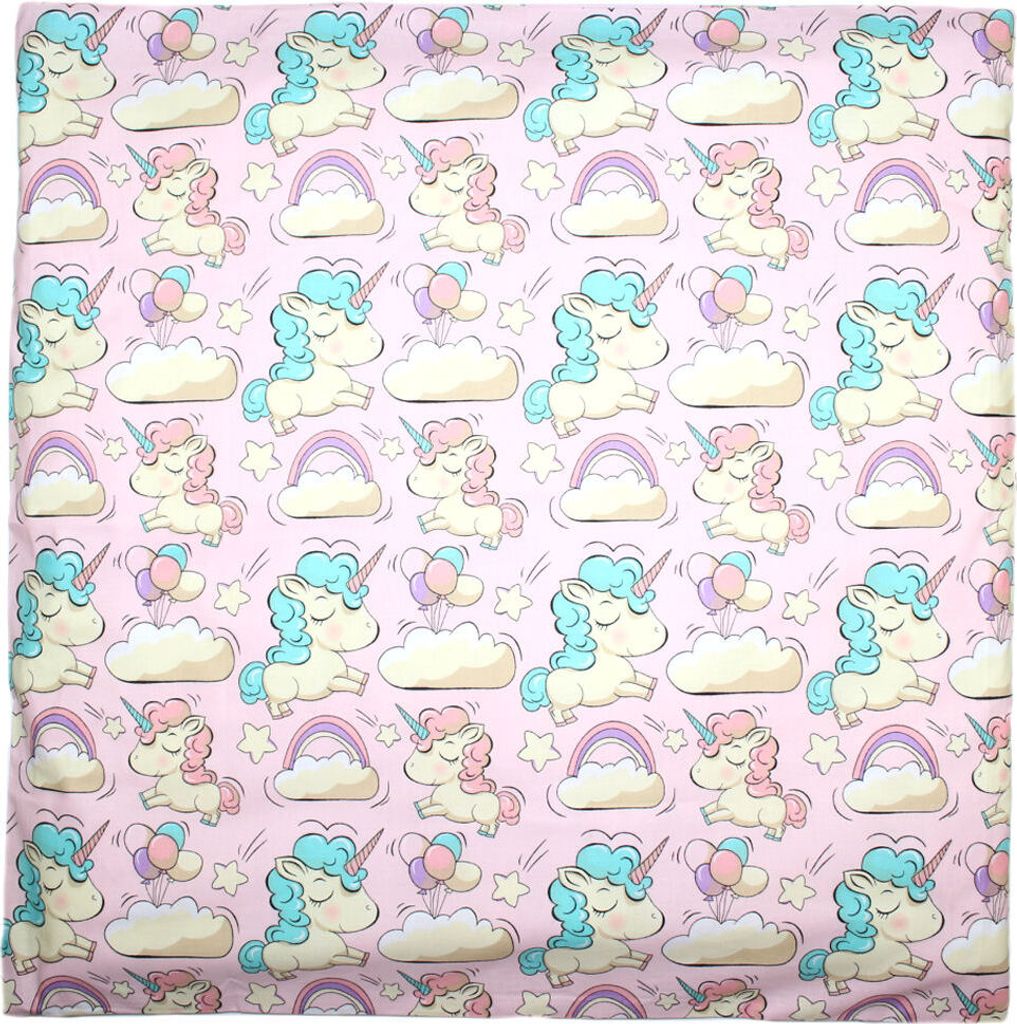 Primawela Deko Kissenbezug Bezug für Baby Kind für Kissen 80x80 cm 32. Einhorn