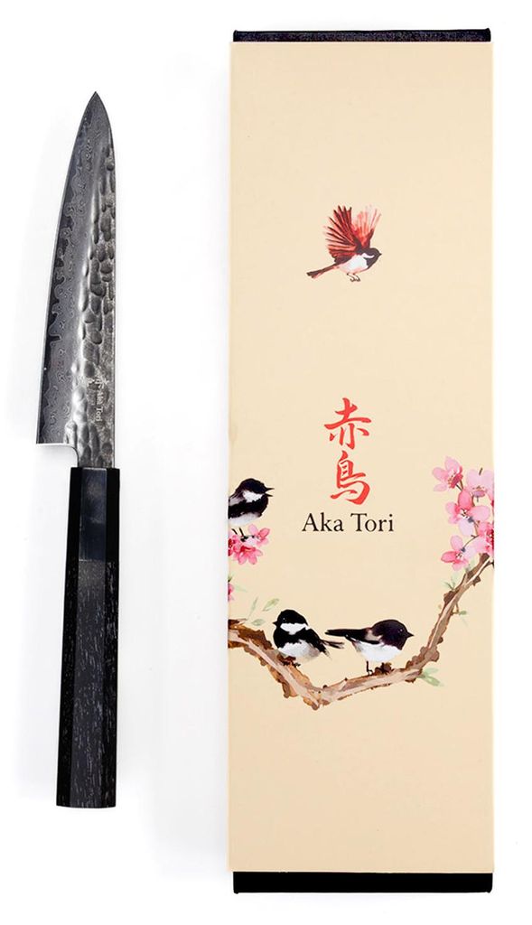 Aka Tori Universalmesser aus Damaszenerstahl, 5" – Tokyo Black