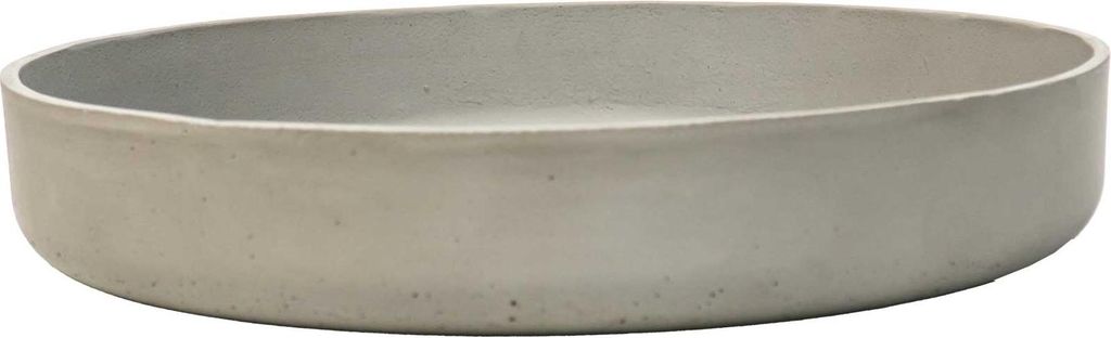 Vaso da fiori ORYVEN in fibra di vetro, grigio cemento, 30 Immagine del prodotto 