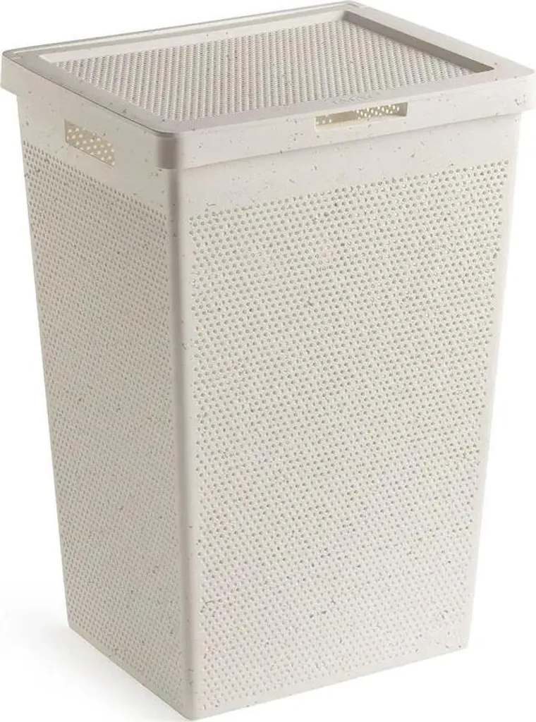 Panier à Linge 60L Beige Tatay Bohol - Matière Recyclée et Aérée Ecohome