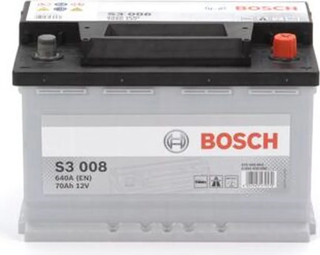 Batterie BOSCH S3008 70Ah 640A 0092S30080 pour Voitures Particulières
