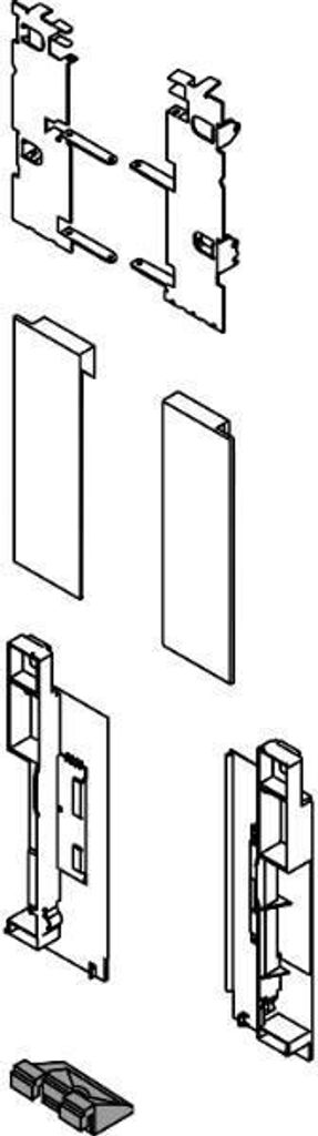 Blum Legrabox Expando Fronthalter Innenauszug mit Reling H C, oriongrau