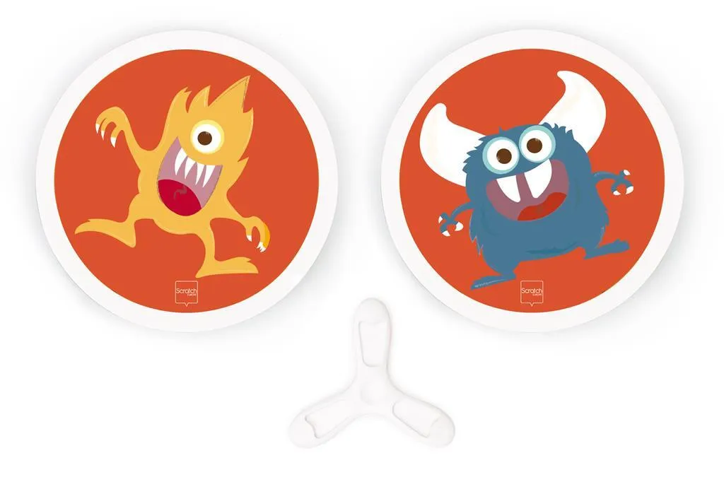 Jeu de balle magnétique extérieur Monstre : kit de catch-ball enfant