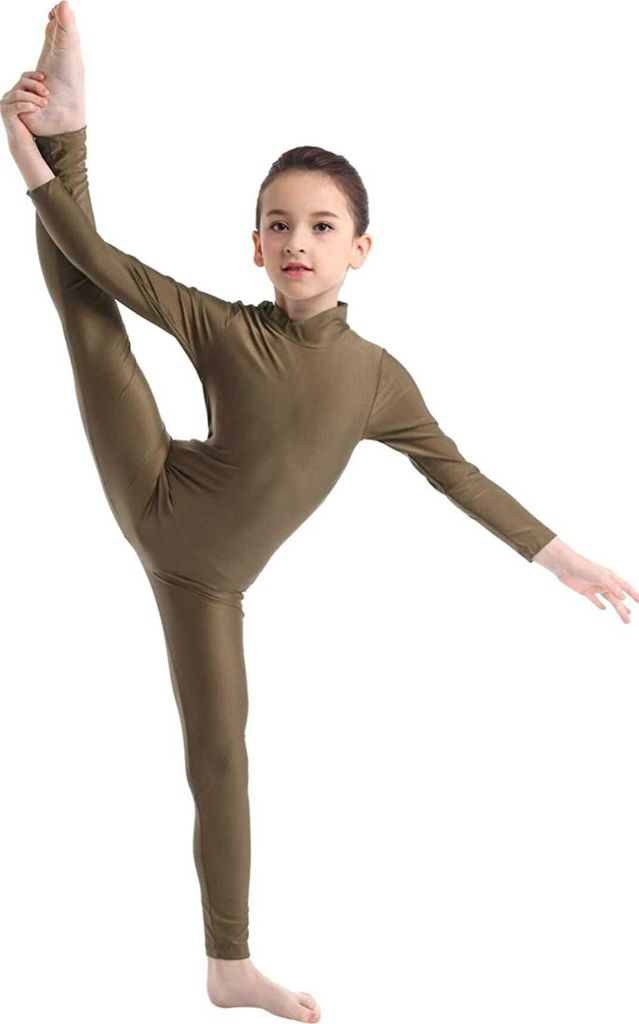 Mädchen Kinder Turnanzug Gr. XXL (9-10J.) Ganzkörperanzug Trikot Stretch Body Leotard Turnbody für Ballett Gymnastik Sport Training Dancewear