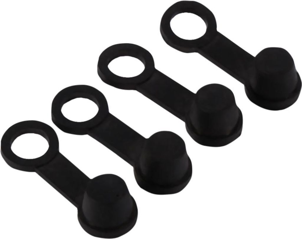 Staubbedeckungersatz, Bremsblutnippelabdeckung, haltbarer 4 Stcs schwarzes Gummifahrzeug für Motorradautos Motorrad