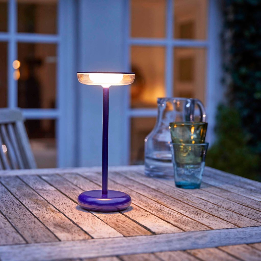 Moderne dimmbare LED Tischlampe 30cm, 1800mAh Akku, warmweiß, USB-C, 5-7h Leuchtdauer, 180 Lumen