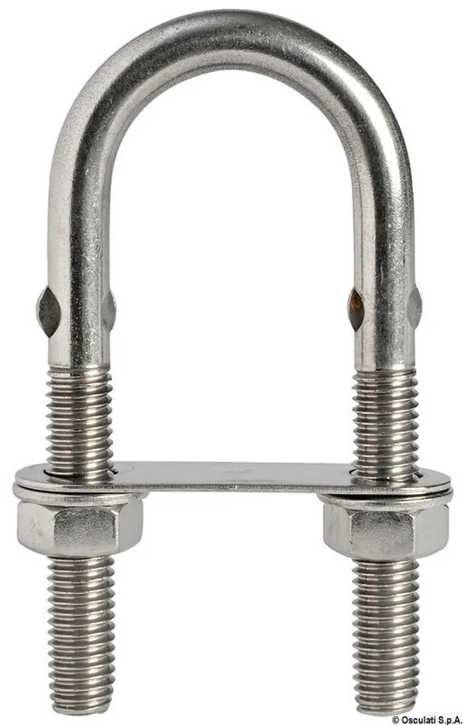 Boulon en U M10 x 90mm Acier VA, Stop Rouille et Fixation Instable, 10 Pcs